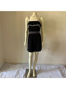 𝅺needle & Thread black off the shoulder mini dress